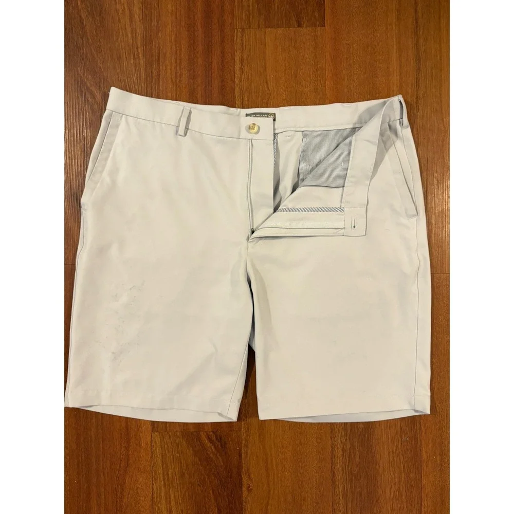 2 Pair Peter Millar Golf Shorts Men's 38 Blue Gray Performance Stretch 9